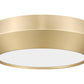 Z-Lite Quasars 12" 1-Light LED-Integrated Modern Gold Steel Frame White Acrylic Shade Flush Mount Lighting