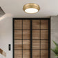 Z-Lite Quasars 12" 1-Light LED-Integrated Modern Gold Steel Frame White Acrylic Shade Flush Mount Lighting