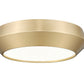Z-Lite Quasars 12" 1-Light LED-Integrated Modern Gold Steel Frame White Acrylic Shade Flush Mount Lighting