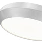 Z-Lite Quasars 16" 1-Light LED-Integrated Brushed Nickel Steel Frame White Acrylic Shade Flush Mount Lighting