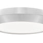 Z-Lite Quasars 16" 1-Light LED-Integrated Brushed Nickel Steel Frame White Acrylic Shade Flush Mount Lighting