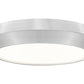 Z-Lite Quasars 16" 1-Light LED-Integrated Brushed Nickel Steel Frame White Acrylic Shade Flush Mount Lighting