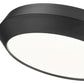 Z-Lite Quasars 16" 1-Light LED-Integrated Matte Black Steel Frame White Acrylic Shade Flush Mount Lighting