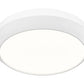 Z-Lite Quasars 16" 1-Light LED-Integrated Matte White Steel Frame White Acrylic Shade Flush Mount Lighting