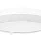 Z-Lite Quasars 16" 1-Light LED-Integrated Matte White Steel Frame White Acrylic Shade Flush Mount Lighting