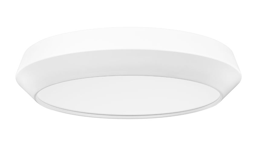Z-Lite Quasars 16" 1-Light LED-Integrated Matte White Steel Frame White Acrylic Shade Flush Mount Lighting
