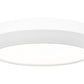 Z-Lite Quasars 16" 1-Light LED-Integrated Matte White Steel Frame White Acrylic Shade Flush Mount Lighting