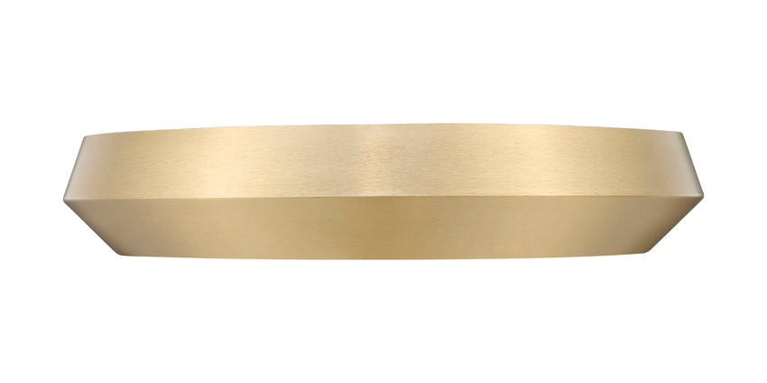 Z-Lite Quasars 16" 1-Light LED-Integrated Modern Gold Steel Frame White Acrylic Shade Flush Mount Lighting