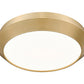 Z-Lite Quasars 16" 1-Light LED-Integrated Modern Gold Steel Frame White Acrylic Shade Flush Mount Lighting