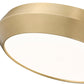 Z-Lite Quasars 16" 1-Light LED-Integrated Modern Gold Steel Frame White Acrylic Shade Flush Mount Lighting