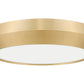 Z-Lite Quasars 16" 1-Light LED-Integrated Modern Gold Steel Frame White Acrylic Shade Flush Mount Lighting