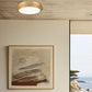 Z-Lite Quasars 16" 1-Light LED-Integrated Modern Gold Steel Frame White Acrylic Shade Flush Mount Lighting