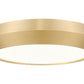 Z-Lite Quasars 16" 1-Light LED-Integrated Modern Gold Steel Frame White Acrylic Shade Flush Mount Lighting