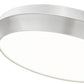 Z-Lite Quasars 20" 1-Light LED-Integrated Brushed Nickel Steel Frame White Acrylic Shade Flush Mount Lighting