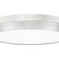 Z-Lite Quasars 20" 1-Light LED-Integrated Brushed Nickel Steel Frame White Acrylic Shade Flush Mount Lighting