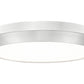 Z-Lite Quasars 20" 1-Light LED-Integrated Brushed Nickel Steel Frame White Acrylic Shade Flush Mount Lighting