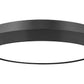 Z-Lite Quasars 20" 1-Light LED-Integrated Matte Black Steel Frame White Acrylic Shade Flush Mount Lighting