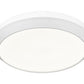 Z-Lite Quasars 20" 1-Light LED-Integrated Matte White Steel Frame White Acrylic Shade Flush Mount Lighting
