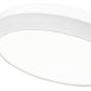 Z-Lite Quasars 20" 1-Light LED-Integrated Matte White Steel Frame White Acrylic Shade Flush Mount Lighting