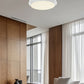 Z-Lite Quasars 20" 1-Light LED-Integrated Matte White Steel Frame White Acrylic Shade Flush Mount Lighting