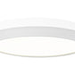 Z-Lite Quasars 20" 1-Light LED-Integrated Matte White Steel Frame White Acrylic Shade Flush Mount Lighting