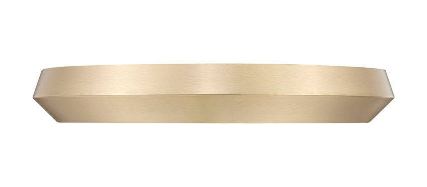 Z-Lite Quasars 20" 1-Light LED-Integrated Modern Gold Steel Frame White Acrylic Shade Flush Mount Lighting