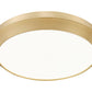 Z-Lite Quasars 20" 1-Light LED-Integrated Modern Gold Steel Frame White Acrylic Shade Flush Mount Lighting