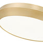Z-Lite Quasars 20" 1-Light LED-Integrated Modern Gold Steel Frame White Acrylic Shade Flush Mount Lighting