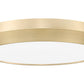 Z-Lite Quasars 20" 1-Light LED-Integrated Modern Gold Steel Frame White Acrylic Shade Flush Mount Lighting