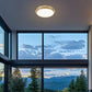 Z-Lite Quasars 20" 1-Light LED-Integrated Modern Gold Steel Frame White Acrylic Shade Flush Mount Lighting