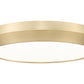 Z-Lite Quasars 20" 1-Light LED-Integrated Modern Gold Steel Frame White Acrylic Shade Flush Mount Lighting