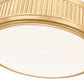 Z-Lite Quinn 15" 1-Light LED-Integrated Modern Gold Iron Frame White Acrylic Shade Semi Flush Mount Lighting