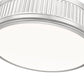 Z-Lite Quinn 15" 1-Light LED-Integrated Satin Nickel Frame White Acrylic Shade Semi Flush Mount Lighting