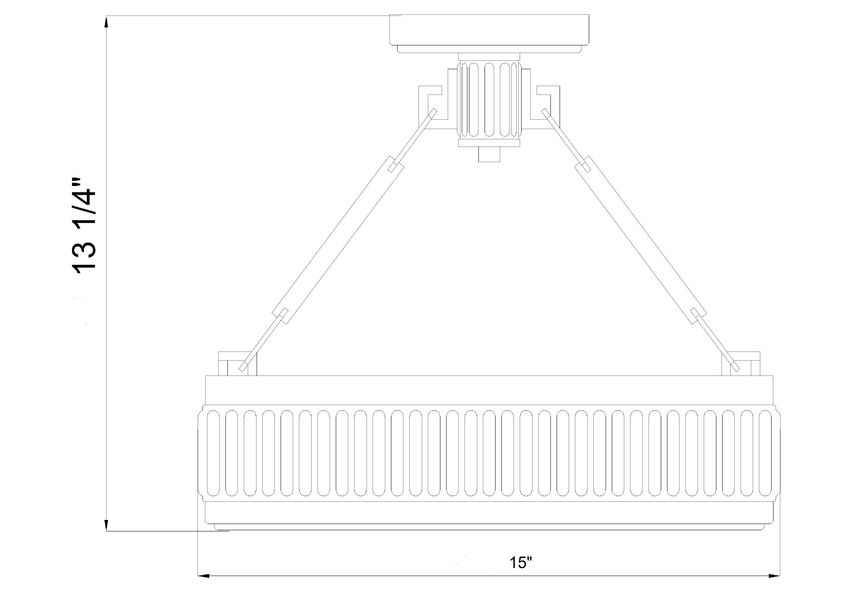 Z-Lite Quinn 15" 1-Light LED-Integrated Satin Nickel Frame White Acrylic Shade Semi Flush Mount Lighting