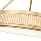 Z-Lite Quinn 22" 3-Light LED-Integrated Modern Gold Frame White Acrylic Shade Semi Flush Mount Lighting