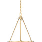 Z-Lite Quinn 22" 3-Light LED-Integrated Modern Gold Iron Frame White Acrylic Shade Pendant Light