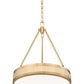 Z-Lite Quinn 22" 3-Light LED-Integrated Modern Gold Iron Frame White Acrylic Shade Pendant Light