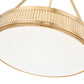 Z-Lite Quinn 22" 3-Light LED-Integrated Modern Gold Iron Frame White Acrylic Shade Pendant Light