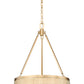 Z-Lite Quinn 22" 3-Light LED-Integrated Modern Gold Iron Frame White Acrylic Shade Pendant Light