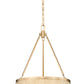 Z-Lite Quinn 22" 3-Light LED-Integrated Modern Gold Iron Frame White Acrylic Shade Pendant Light