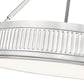 Z-Lite Quinn 22" 3-Light LED-Integrated Satin Nickel Frame White Acrylic Shade Semi Flush Mount Lighting