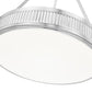 Z-Lite Quinn 22" 3-Light LED-Integrated Satin Nickel Iron Frame White Acrylic Shade Pendant Light