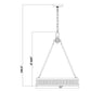 Z-Lite Quinn 22" 3-Light LED-Integrated Satin Nickel Iron Frame White Acrylic Shade Pendant Light
