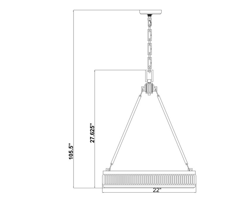 Z-Lite Quinn 22" 3-Light LED-Integrated Satin Nickel Iron Frame White Acrylic Shade Pendant Light