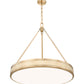 Z-Lite Quinn 32" 3-Light LED-Integrated Modern Gold Iron Frame White Acrylic Shade Pendant Light