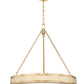 Z-Lite Quinn 32" 3-Light LED-Integrated Modern Gold Iron Frame White Acrylic Shade Pendant Light