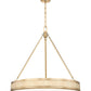 Z-Lite Quinn 32" 3-Light LED-Integrated Modern Gold Iron Frame White Acrylic Shade Pendant Light
