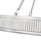Z-Lite Quinn 32" 3-Light LED-Integrated Satin Nickel Iron Frame White Acrylic Shade Pendant Light
