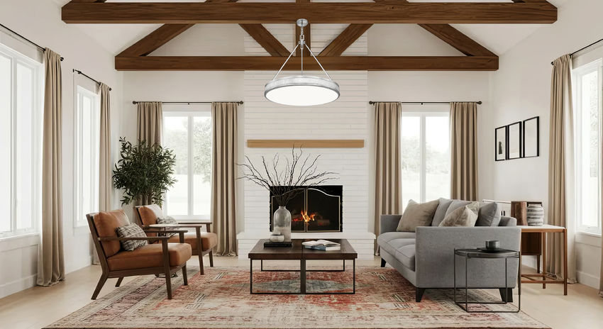 Z-Lite Quinn 32" 3-Light LED-Integrated Satin Nickel Iron Frame White Acrylic Shade Pendant Light
