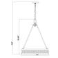 Z-Lite Quinn 32" 3-Light LED-Integrated Satin Nickel Iron Frame White Acrylic Shade Pendant Light